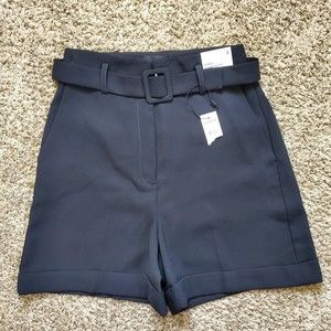 Express Extreme High Rise Bermuda Womens Size 4 Shorts Black Pockets Casual Chic